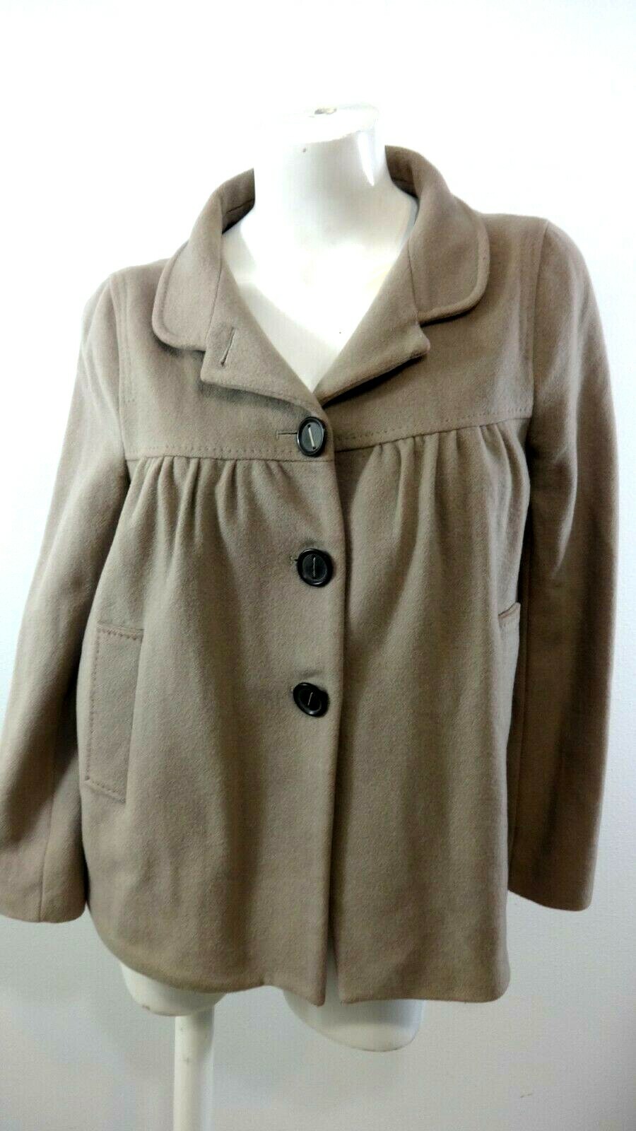 ZARA FOR MUM WOMEN'S LIGHT BROWN ANGORA WOOL BLEND BUTTON UP JACKET SIZE M | eBay